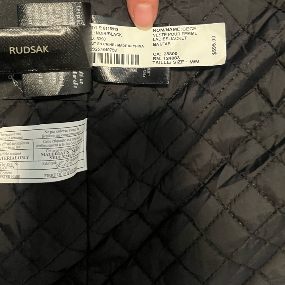 Rudsak Cece Double Faced Wool with Lamb Leather Sleeves - Picture 15 of 16